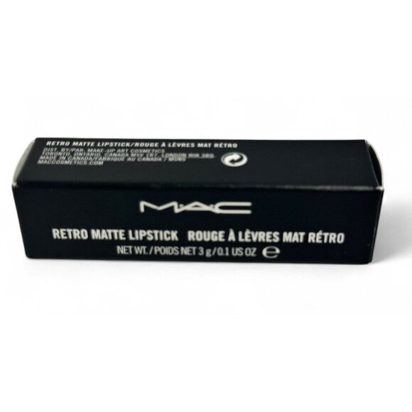 MAC Retro Matte Lipstick All Fired Up Bright Fuchsia Red 3g NIB Authentic - Picture 3 of 3